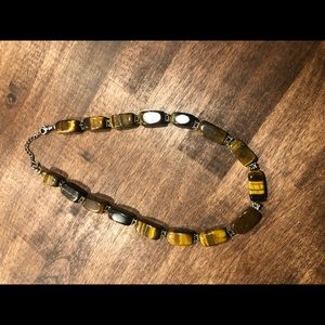 Brown stone necklace